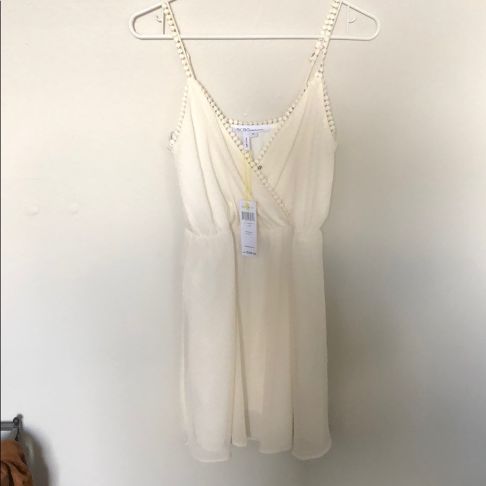 White Polka Dress